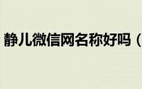 静儿微信网名称好吗（文静好听的微信名称）