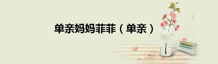 单亲妈妈菲菲（单亲）