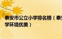 泰安市公立小学排名榜（泰安市北实小上榜泰安市渝北楼小学环境优美）
