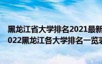 黑龙江省大学排名2021最新排名一览表（黑龙江大学排名2022黑龙江各大学排名一览表）