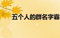 五个人的群名字霸气（5个人的群名）