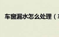 车窗漏水怎么处理（车窗漏水的处理方法）