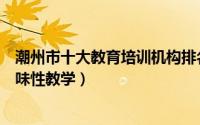潮州市十大教育培训机构排名（启明星培训学校上榜第二趣味性教学）