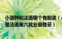 小语种和法语哪个有前途（小语种就业率排行榜最受欢迎的是法语第六就业最稳妥）