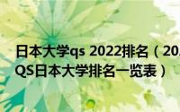 日本大学qs 2022排名（2022日本大学QS排名(最新)2022QS日本大学排名一览表）