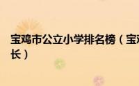 宝鸡市公立小学排名榜（宝鸡市清姜小学上榜第二发展时间长）