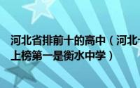 河北省排前十的高中（河北十大高中排行榜：河北辛集中学上榜第一是衡水中学）