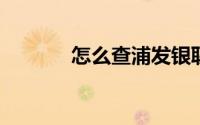 怎么查浦发银联白金梦卡额度