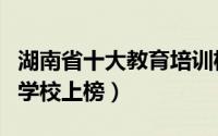 湖南省十大教育培训机构排名（思齐教育培训学校上榜）
