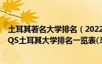 土耳其著名大学排名（2022土耳其大学QS排名(最新)2022QS土耳其大学排名一览表(3)）