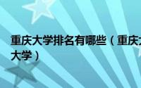 重庆大学排名有哪些（重庆大学排名一览表重庆前十名重点大学）