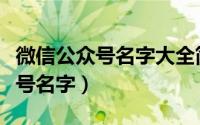 微信公众号名字大全简单干净（温柔微信公众号名字）