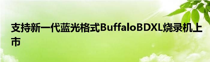  支持新一代蓝光格式BuffaloBDXL烧录机上市