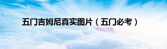 五门吉姆尼真实图片（五门必考）