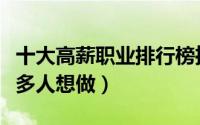 十大高薪职业排行榜推荐（平台主播收入高很多人想做）