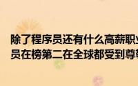 除了程序员还有什么高薪职业（十大潜力职业排行榜：程序员在榜第二在全球都受到尊敬）
