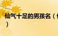 仙气十足的男孩名（仙气十足的古风男孩名字）