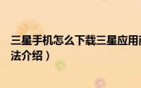 三星手机怎么下载三星应用商店（三星应用商店下载安装方法介绍）