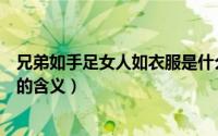 兄弟如手足女人如衣服是什么意思（兄弟如手足女人如衣服的含义）
