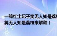 一骑红尘妃子笑无人知是荔枝来是什么意思（一骑红尘妃子笑无人知是荔枝来解释）