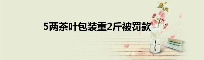 5两茶叶包装重2斤被罚款