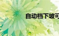 自动档下坡可以挂N挡吗？