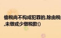 偷税尚不构成犯罪的,除由税务机关追缴其不缴或少缴税款外,未缴或少缴税款()