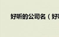 好听的公司名（好听的公司名有哪些）