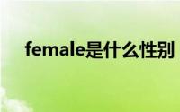 female是什么性别（male是什么性别）