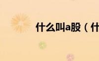 什么叫a股（什么叫A类标准）