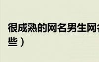 很成熟的网名男生网名（成熟的男生网名有哪些）