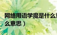 网络用语学魔是什么意思（网络用语学魔有什么意思）