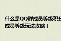 什么是QQ群成员等级积分（QQ群成员等级怎么升级 QQ群成员等级玩法攻略）