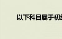 以下科目属于初级会计资格考试()