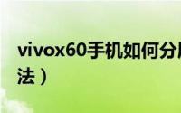 vivox60手机如何分屏（vivox60三种分屏方法）