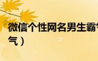 微信个性网名男生霸气（超拽有范网名男生霸气）