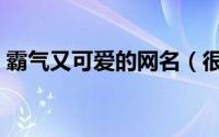 霸气又可爱的网名（很酷很潮又可爱的网名）