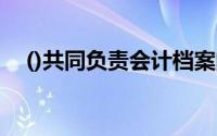()共同负责会计档案的指导、监督和检查