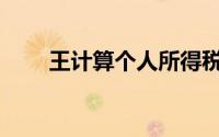 王计算个人所得税和劳动报酬所得()