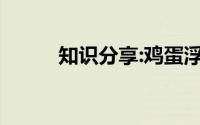知识分享:鸡蛋浮在盐水上的原理