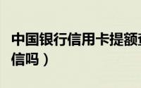 中国银行信用卡提额查征信（中国银行能查征信吗）