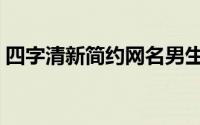 四字清新简约网名男生（好听四字网名男生）