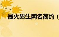 最火男生网名简约（最火男生网名推荐）