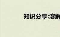 知识分享:溶解度的计算公式