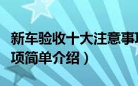 新车验收十大注意事项（新车验收十大注意事项简单介绍）