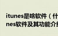 itunes是啥软件（什么是iTunes如何使用itunes软件及其功能介绍）