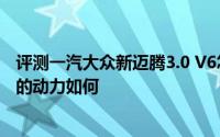 评测一汽大众新迈腾3.0 V6怎么样及一汽大众新迈腾3.0 V6的动力如何