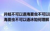 井蛙不可以语海夏虫不可以语冰是什么意思（井蛙不可以语海夏虫不可以语冰如何理解）