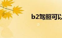 b2驾照可以开什么车？