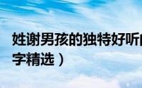 姓谢男孩的独特好听的名字（姓谢男孩好听名字精选）